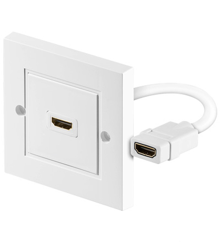 goobay HDMI socket ścienne 1 UP kabelis, vads