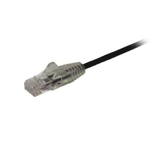 StarTech.com 1.5m CAT6 Cable - Black Slim CAT6 Patch Cord - Snagless - LSZH - patch cable - 1.5 m - black 65030882729 kabelis, vads