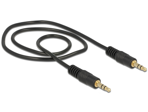 DeLOCK 0.5m 3.5mm M/M 0.5m 3.5mm 3.5mm black Audio-Kabel (83742) kabelis, vads