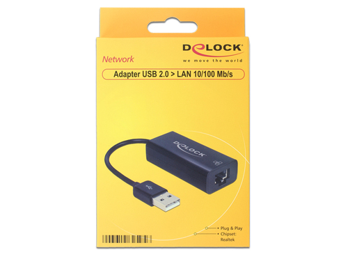 DeLOCK 62595 Adapter USB 2.0 Ethernet zu RJ45 10/100 kabelis, vads