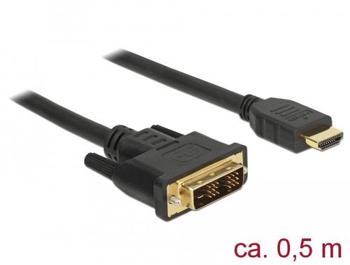 85581 Videokabel-Adapter 0,5 m HDMI Type A (Standard) DVI-D Schwarz (85581) kabelis, vads