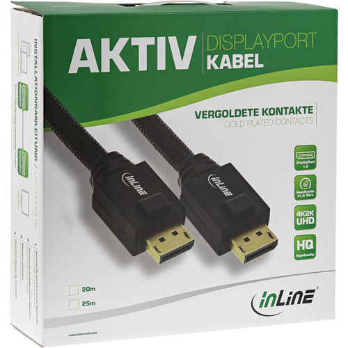 17120A 20m DisplayPort DisplayPort Schwarz DisplayPort-Kabel (17120A) kabelis, vads