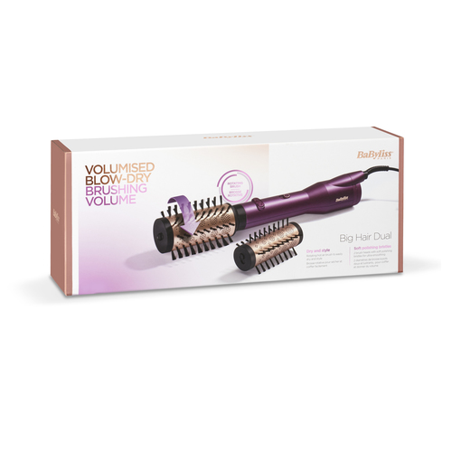 BaByliss Big Hair Dual Hot air brush Warm Black,Rose Gold,Violet 2.5 m 650 W Matu veidotājs