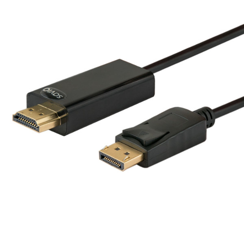 Kabel Savio CL-56 ( Displayport - HDMI1.4 M-M 1 5m black ) kabelis, vads