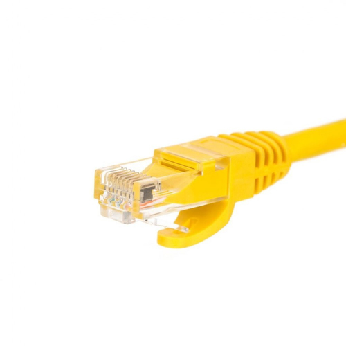 Netrack patch cable RJ45, snagless boot, Cat 6 UTP, 0.5m yellow kabelis, vads