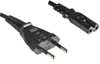 MicroConnect Power Cord Europlug - C7 1.8m LSZH, Black, 2x 0.75mm²  5711783900832 kabelis, vads