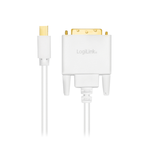 LOGILINK - Mini DisplayPort to DVI, white, 1.8m kabelis, vads