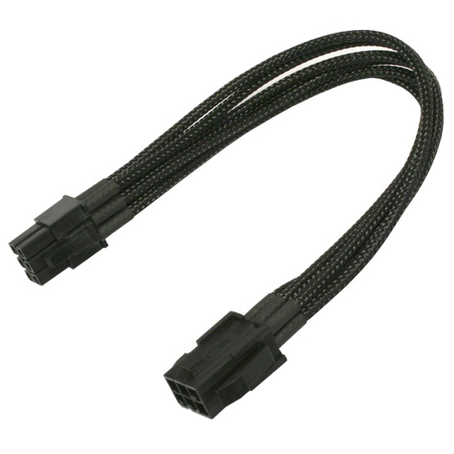 Nanoxia 6-Pin PCI-E extension cable 30 cm black kabelis, vads