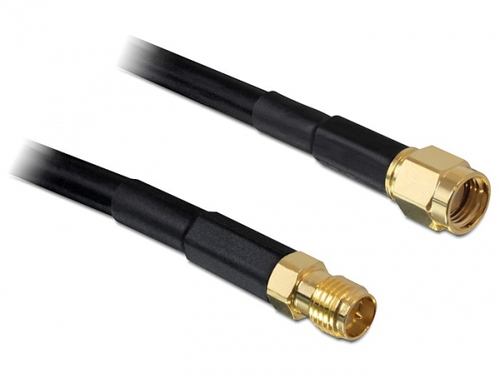 Delock Antenna Cable RP-SMA Plug > RP-SMA Jack CFD200 2 m Low Loss kabelis, vads