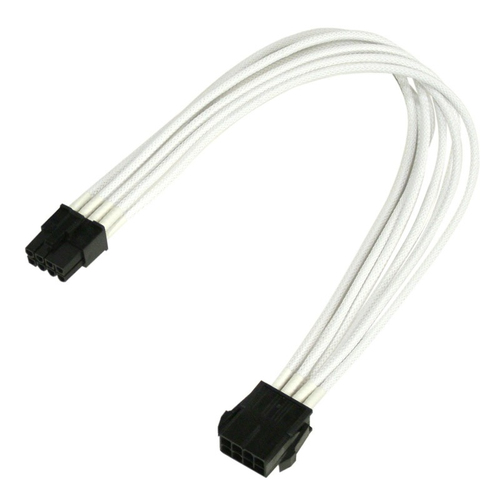 Nanoxia 8-Pin PCI-E extension cable 30cm white kabelis, vads