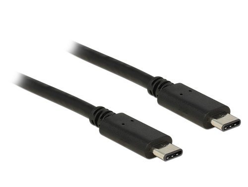 DeLOCK 0.5m USB 2.0 USB cable USB C Black 4043619836727 kabelis, vads