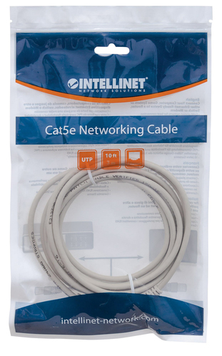 Intellinet Network Cable, Cat6, UTP  Grey 766623340380 kabelis, vads