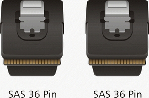 Delock Mini SAS 36Pin -> Mini SAS 36Pin 1.00m kabelis, vads