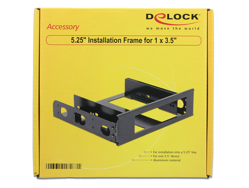 Delock Installation Frame 5.25″ for 1 x 3.5″ device (18267) piederumi cietajiem diskiem HDD