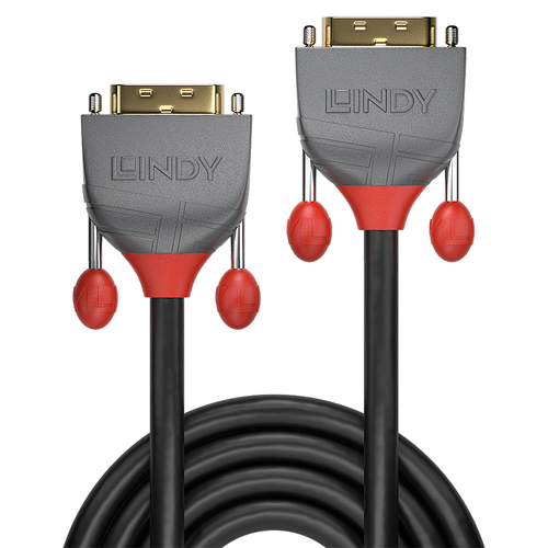 Lindy DVI-D Dual Link Kabel Anthra Line 3m kabelis, vads