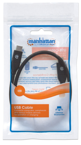 Manhattan USB 3.1 Gen2 Kabel C-Stecker/C-Stecker 0,5m schw kabelis, vads