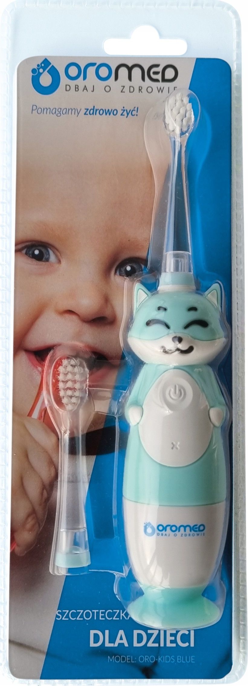 Oromed Oro-kids sonic toothbrush blue mutes higiēnai