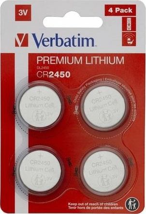 Verbatim Bateria CR2450 4 pc Baterija