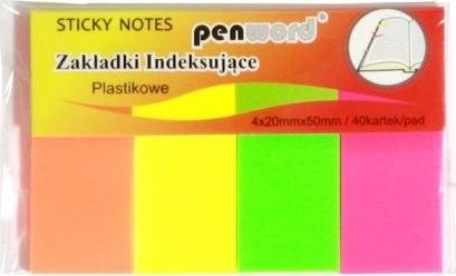 Penword Zakladki indeksujace PENWORD ZI-41 plastikowe 4x40 20mmx50mm Penword TARGI AI662PSH (5902557426010) biroja tehnikas aksesuāri