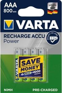 Varta Akumulator Rechargeable AAA / R03 800mAh 10 szt. 9541050 Baterija