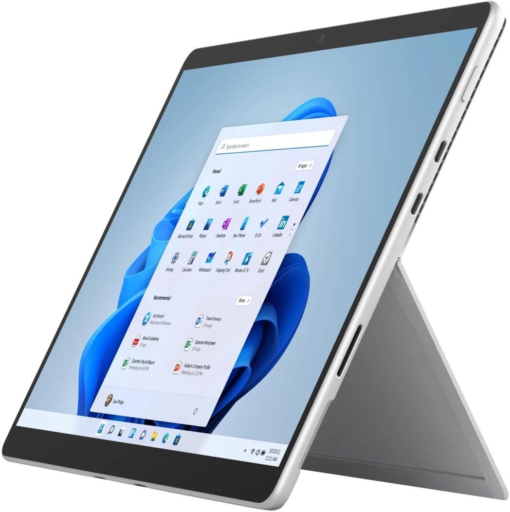 Microsoft Surface Pro 8 Intel Registered  Core Trademark  i5-1145G7 Business Tablet 33,02cm (13 Zoll) (16GB RAM, 256GB SSD, Win10, Platin) Planšetdators