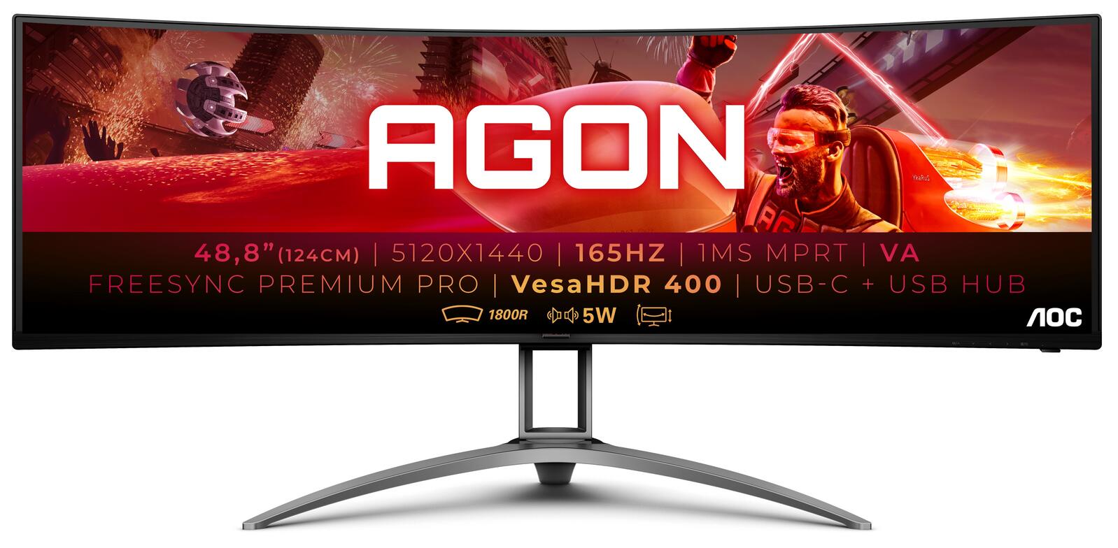 AG493UCX2 49165Hz VA Curved HDMIx3 DP monitors