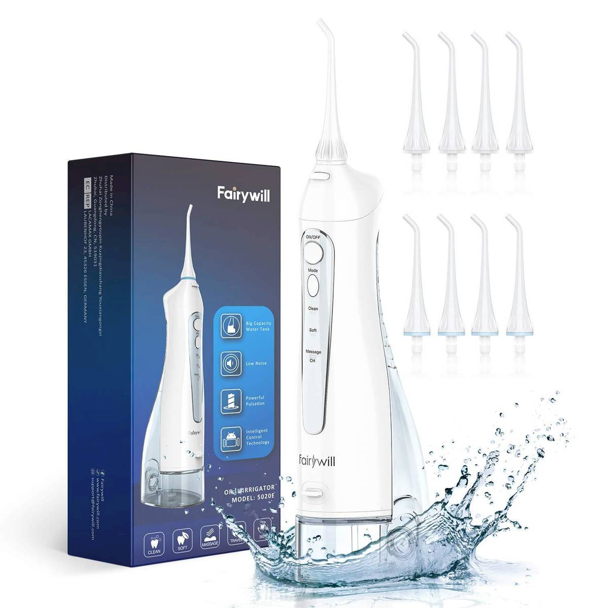 FairyWill Water Flosser FW-5020E (White) mutes higiēnai