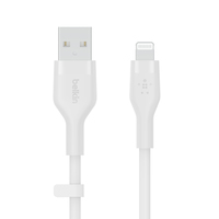 Belkin Flex Lightning/USB-A 1m mfi cert., white CAA008bt1MWH kabelis, vads