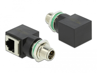 DELOCK Netzwerkadapter M12 8Pin X-kodiert St > RJ45 Bu adapteris