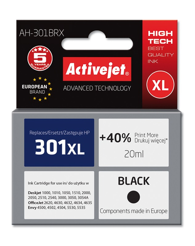 Activejet ink for Hewlett Packard No.301XL CH563EE printeris