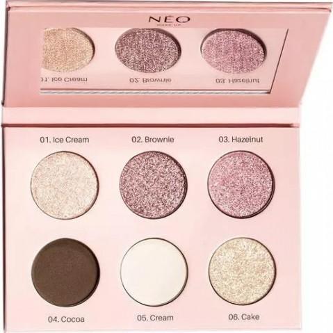 Neo Make Up NEO MAKE UP_Eyeshadow Palette paleta cieni prasowanych Nude 9g 5903657829855 (5903657829855) ēnas