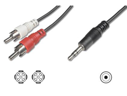 ASSMANN CON. CABLE STEREO 2X RCA 1.5M 2X RCA 1.50M CCS 2X0.10/10 kabelis, vads