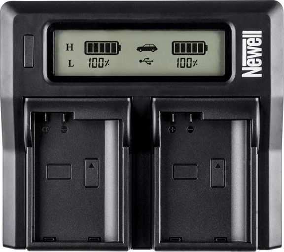 Newell DC-LCD dual-channel charger for NP-FP, NP-FH, NP-FV series batteries foto, video aksesuāri