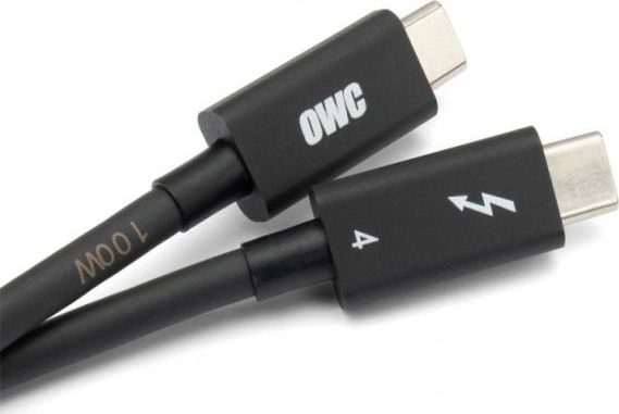 Kabel USB OWC USB-C - USB-C 2 m Czarny (OW-CBLTB4C2.0M) OW-CBLTB4C2.0M (810586036917) USB kabelis