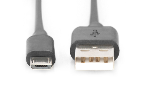 ASSMANN USB 2.0 HighSpeed Connection Cable USB A M(plug)/microUSB B M(plug) 1,0m USB kabelis