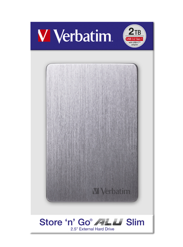 Verbatim Store n Go 2,5  ALU 2TB USB 3.2 Gen 1 Space Gray Ārējais cietais disks