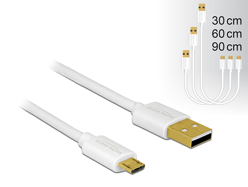 USB Cable Micro AM-MBM5 P 2.0 0.3m 0.6m 0.9m USB kabelis