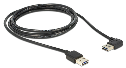 Kabel USB Delock Przedluzacz USB-A katowy 3m (83466) USB kabelis