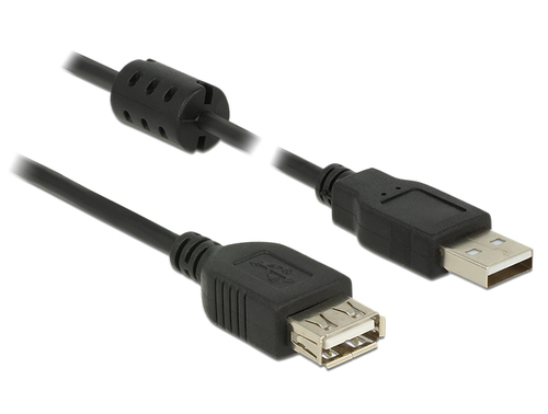 Delock USB cable USB-A - USB-A 2 m Black (84885) USB kabelis