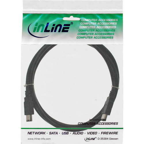 InLine FireWire 400 1394, 6 Pin male - male, 5m (34005) USB kabelis