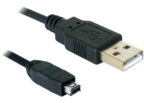 Delock cable USB mini 2.0 4 pin hirose 1,5m USB kabelis