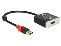 USB3.0 Kabel Delock A -> HDMI A St/Bu 0.20m black USB kabelis