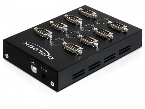 DeLOCK 61860 Adapter Box USB 2.0 zu 8x Seriell 8-Port Industrie RS USB kabelis