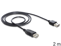 Delock USB cable USB-A - USB-A 2 m Black (83371) USB kabelis