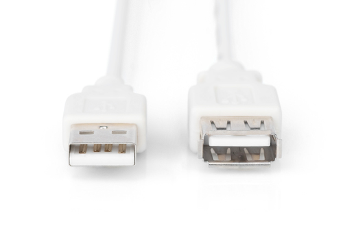 ASSMANN USB 2.0 HighSpeed Extension cable USB A M (plug)/USB A F (jack) 5m grey USB kabelis