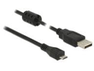 DeLOCK 1.5m, USB 2.0-A/USB 2.0 Micro-B 1.5m USB A Micro-USB B black USB Kab... USB kabelis