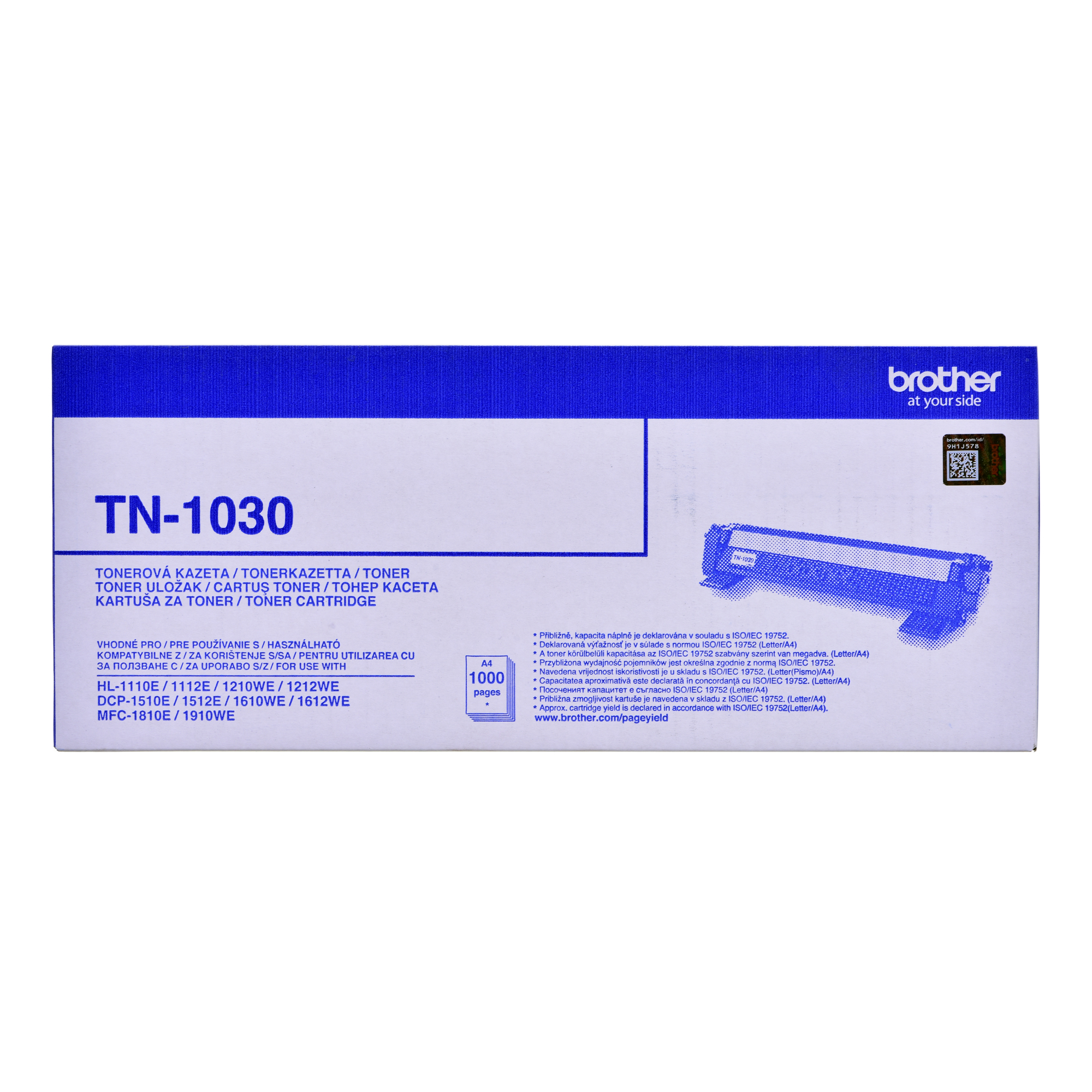 Brother TN1030 black | 1000 pgs | DCP-1510E/DCP-1512E/HL-1110E/HL-1112E toneris