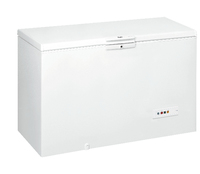 WHIRLPOOL Freezer box WHM3911 1, Energy class F, 394L, Height 91.6cm, Fast Freeze, White Ledusskapis