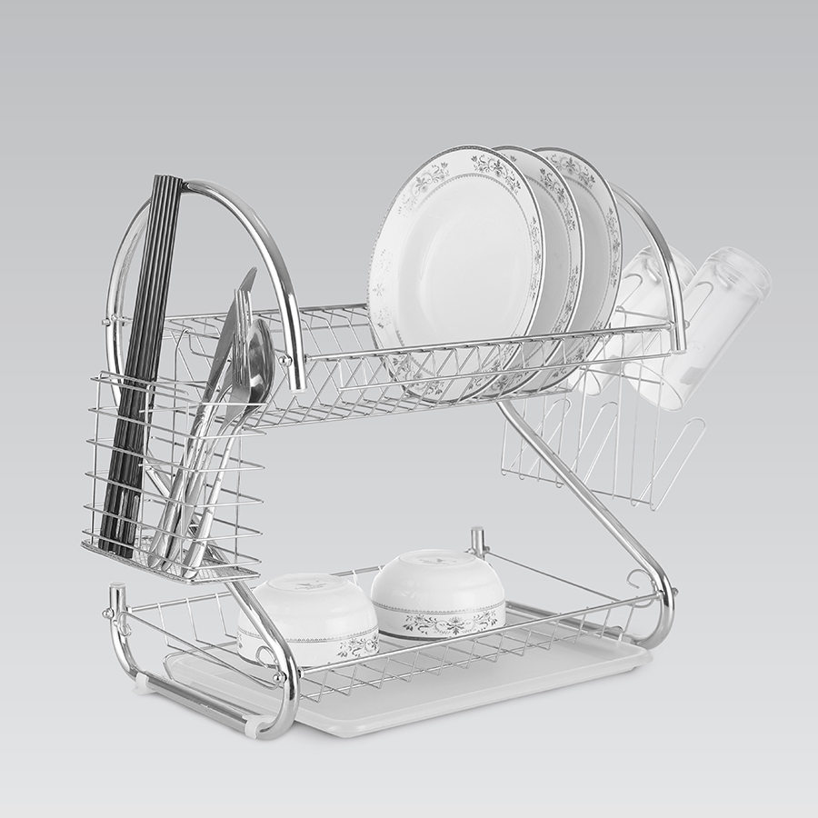 Dish drying rack 38 cm MR-1025-38 silver Maestro aksesuāri Mazās sadzīves tehnikas