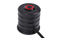 Alphacool Powerbutton mit Taster 19mm rot beleuchtet - Deep Black Datora korpuss